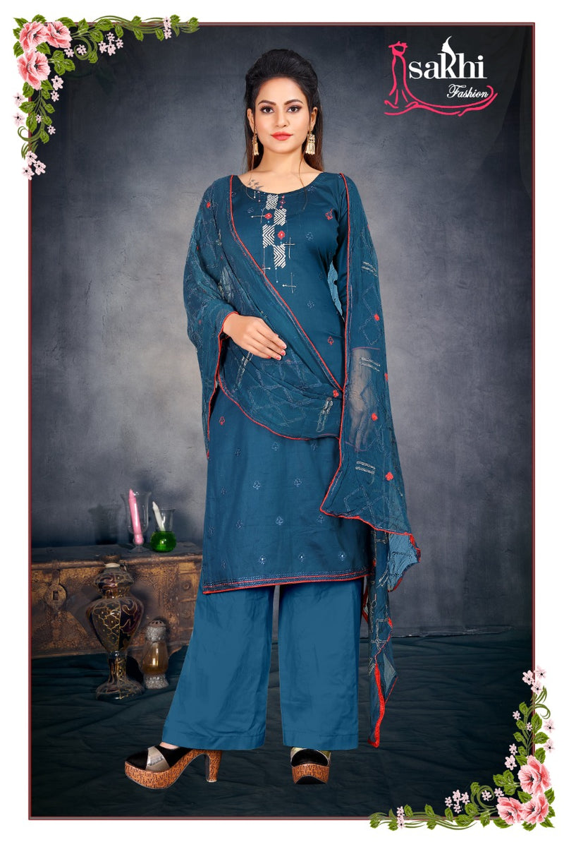 Sakhi Mashq Jam Silk With Exclusive Embroidery Work Salwar Suit