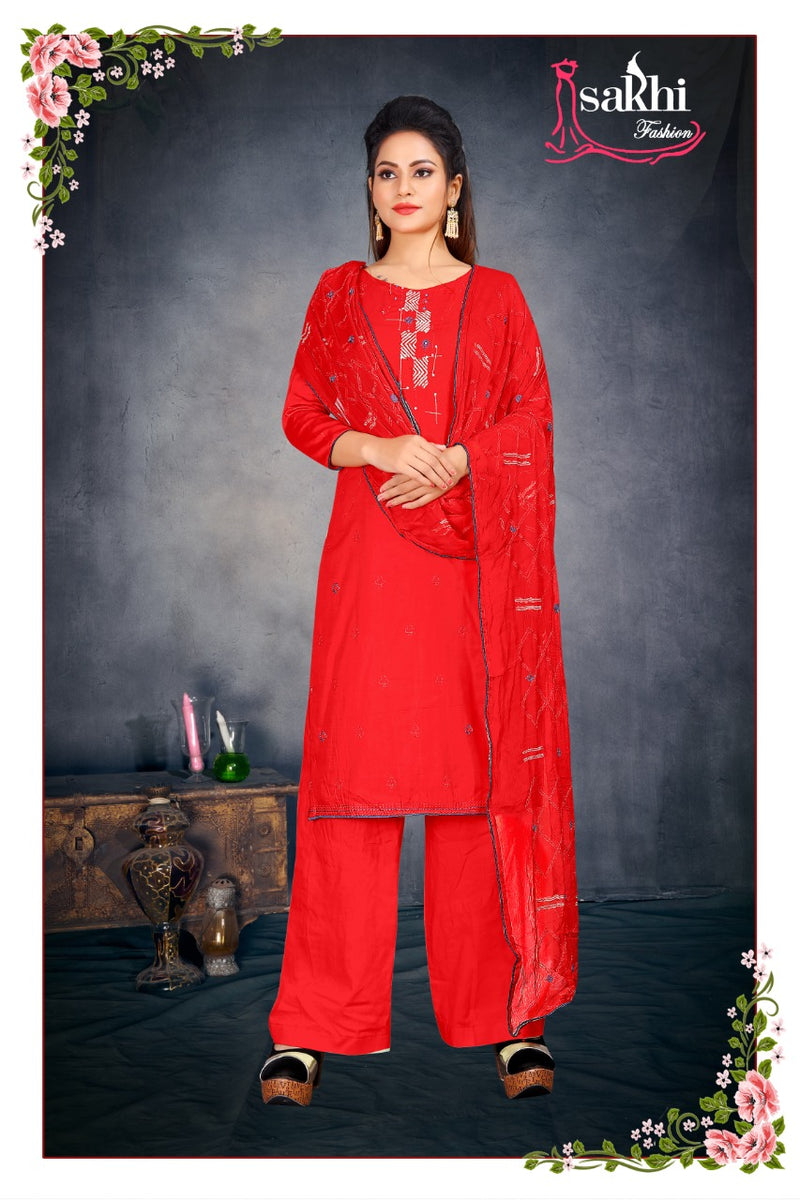 Sakhi Mashq Jam Silk With Exclusive Embroidery Work Salwar Suit