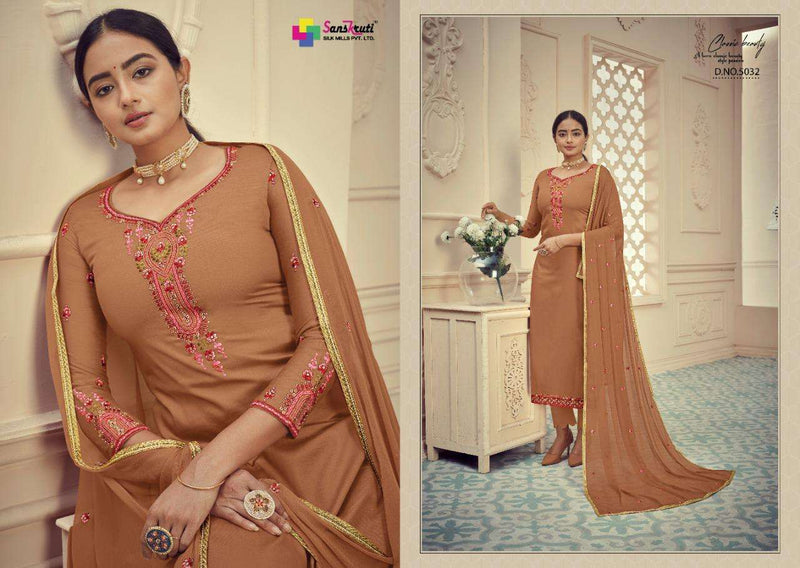 Sanskruti Avsar Jam Silk Heavy Embroidery And Slave Work Salwar Kameez