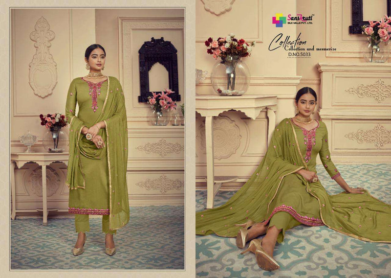 Sanskruti Avsar Jam Silk Heavy Embroidery And Slave Work Salwar Kameez