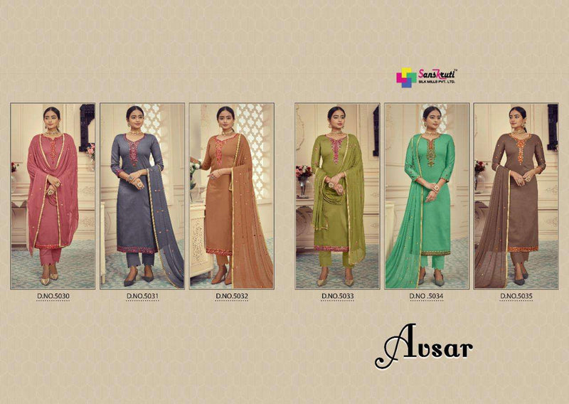 Sanskruti Avsar Jam Silk Heavy Embroidery And Slave Work Salwar Kameez