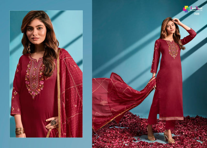 Sanskruti Silk Sublime Jam Silk With Heavy Work Salwar Suit