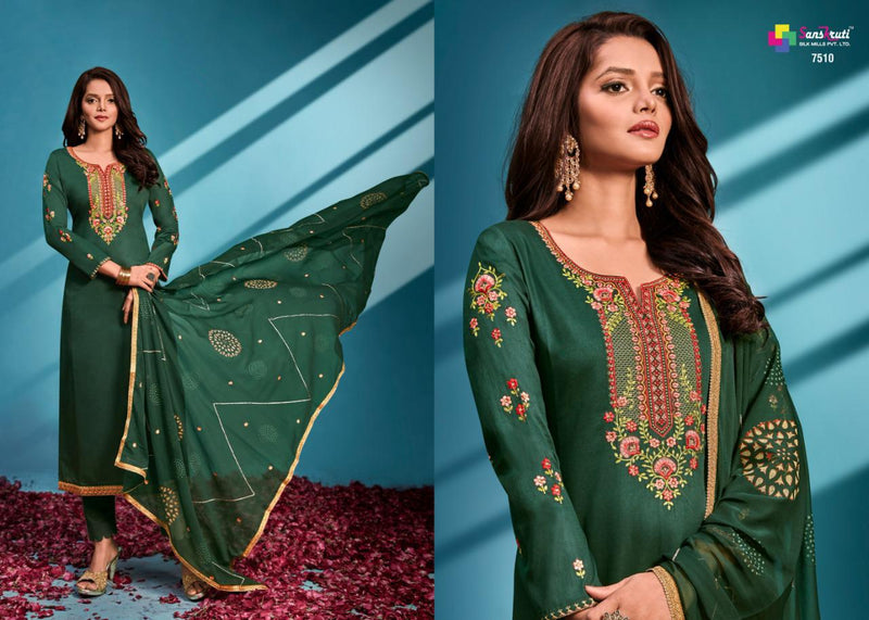 Sanskruti Silk Sublime Jam Silk With Heavy Work Salwar Suit