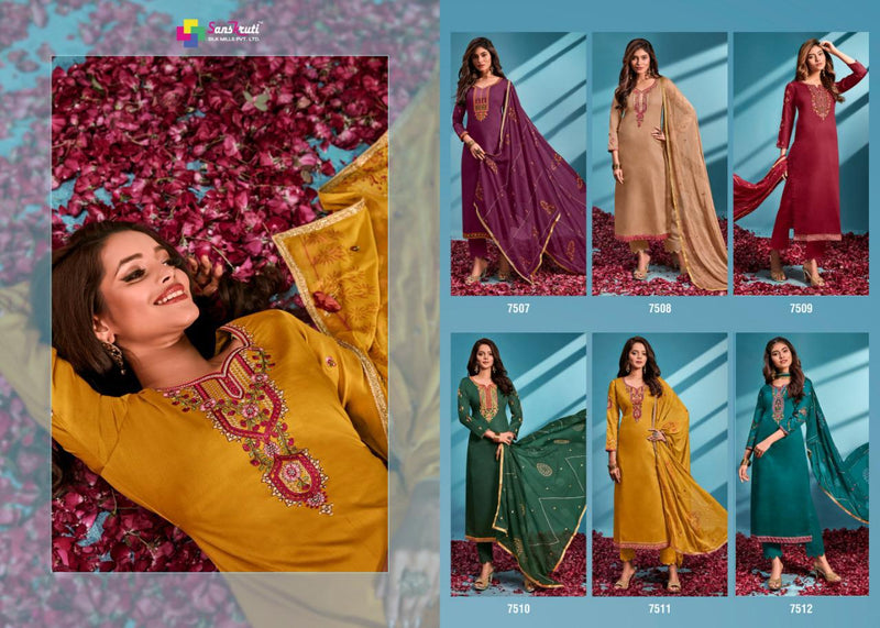 Sanskruti Silk Sublime Jam Silk With Heavy Work Salwar Suit