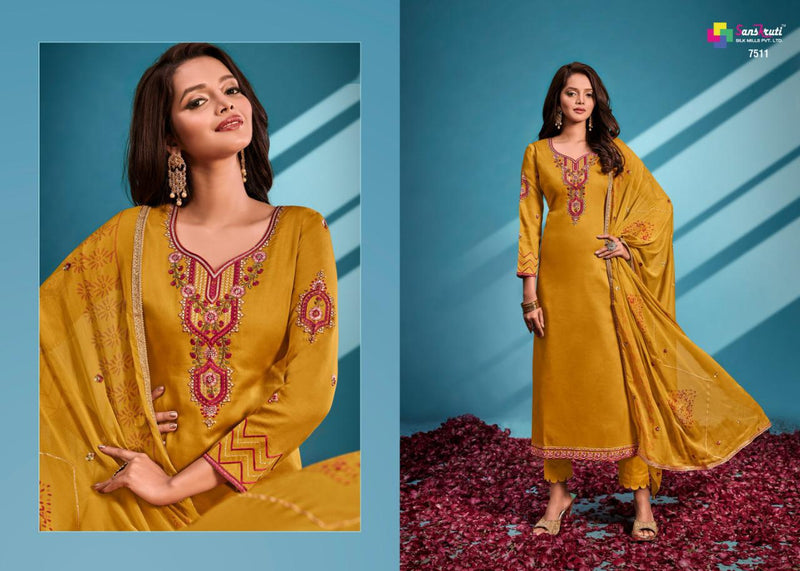 Sanskruti Silk Sublime Jam Silk With Heavy Work Salwar Suit