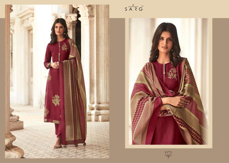 Sarg Aromatic Meadow Twill Digital Print Handwork Stylish Wear Salwar Kameez