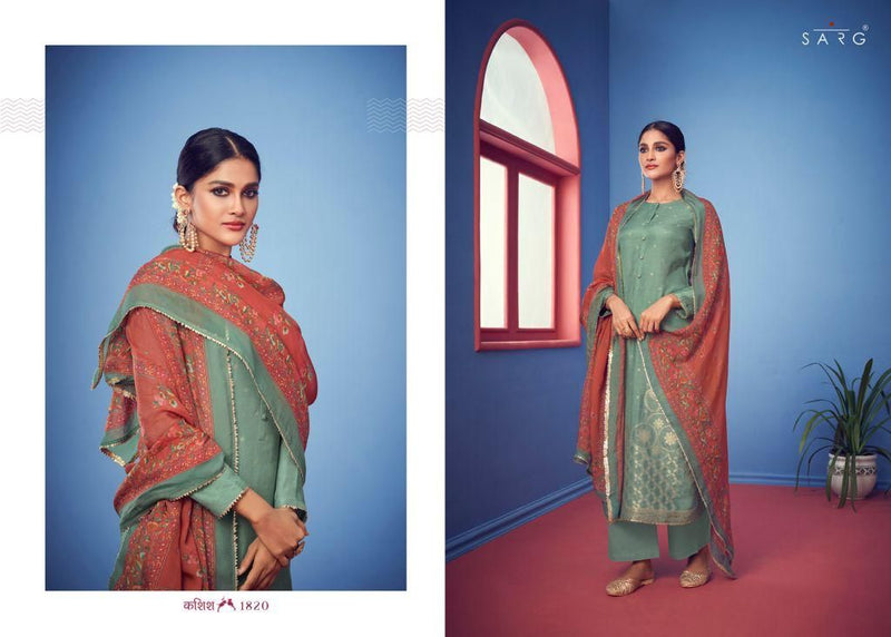 Sarg Fashion Kasish Jacquard Front With Pure Russian Silk Salwar Suit