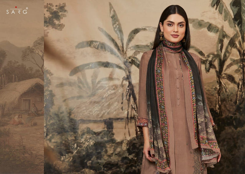 Sarg Katran Cachmiri Silk Digital Print Handwork Stylish Designer Salwar Suit