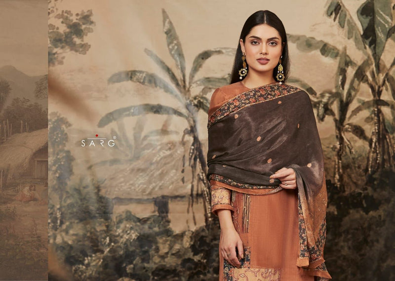 Sarg Katran Cachmiri Silk Digital Print Handwork Stylish Designer Salwar Suit