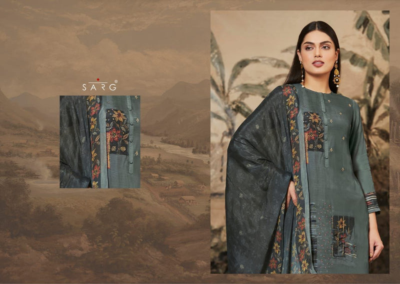 Sarg Katran Cachmiri Silk Digital Print Handwork Stylish Designer Salwar Suit