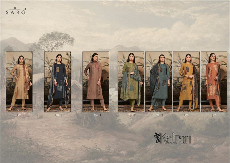 Sarg Katran Cachmiri Silk Digital Print Handwork Stylish Designer Salwar Suit