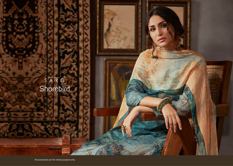 Sarg Shoebird Kashmiri Silk Digital Print With Handwork Salwar Suit