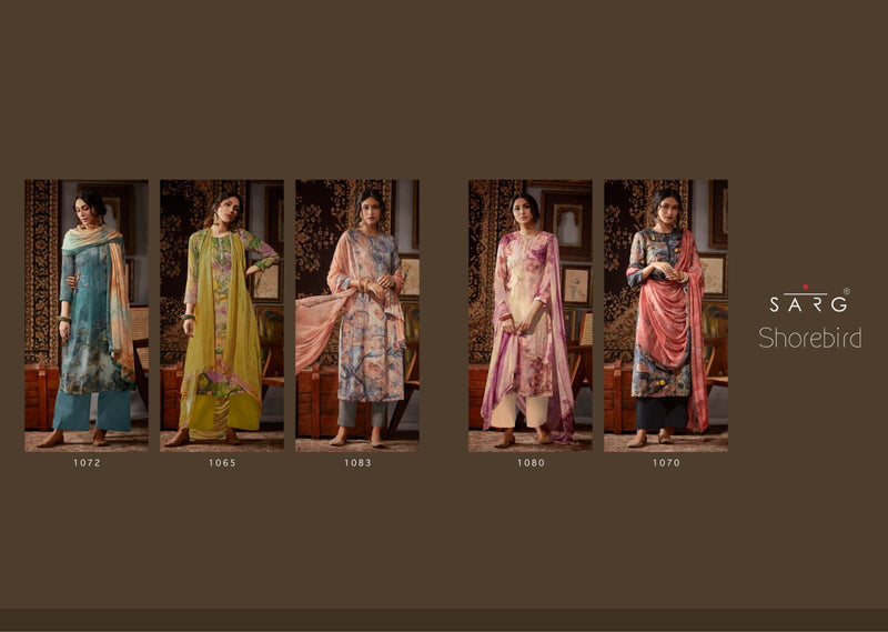 Sarg Shoebird Kashmiri Silk Digital Print With Handwork Salwar Suit