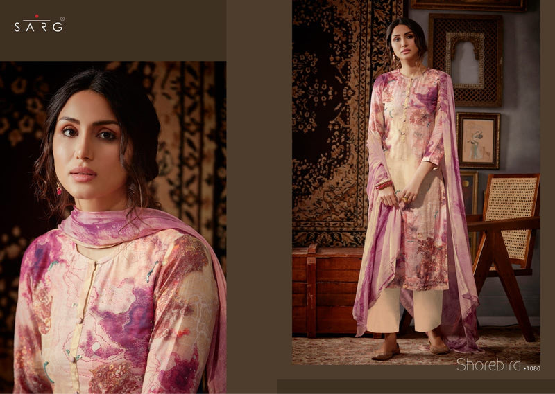 Sarg Shoebird Kashmiri Silk Digital Print With Handwork Salwar Suit