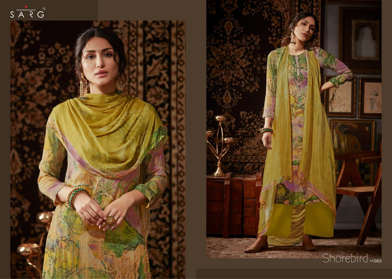 Sarg Shoebird Kashmiri Silk Digital Print With Handwork Salwar Suit
