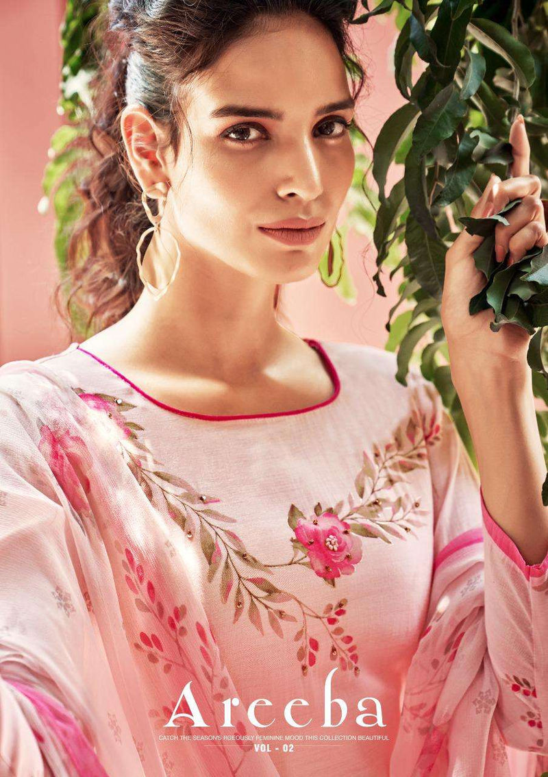 Sargam Prints Areeba Vol 2 Pure Maslin Designer Print Khatli Work Salwar Kameez