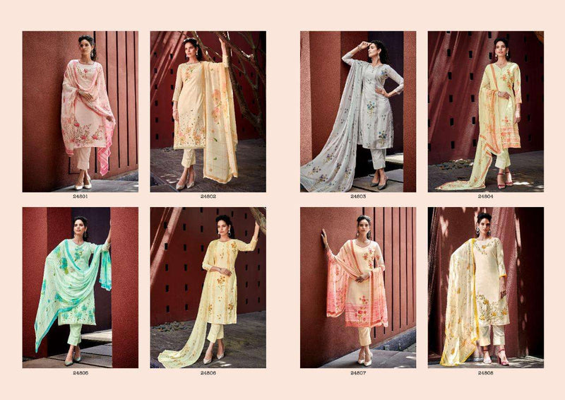 Sargam Prints Areeba Vol 2 Pure Maslin Designer Print Khatli Work Salwar Kameez