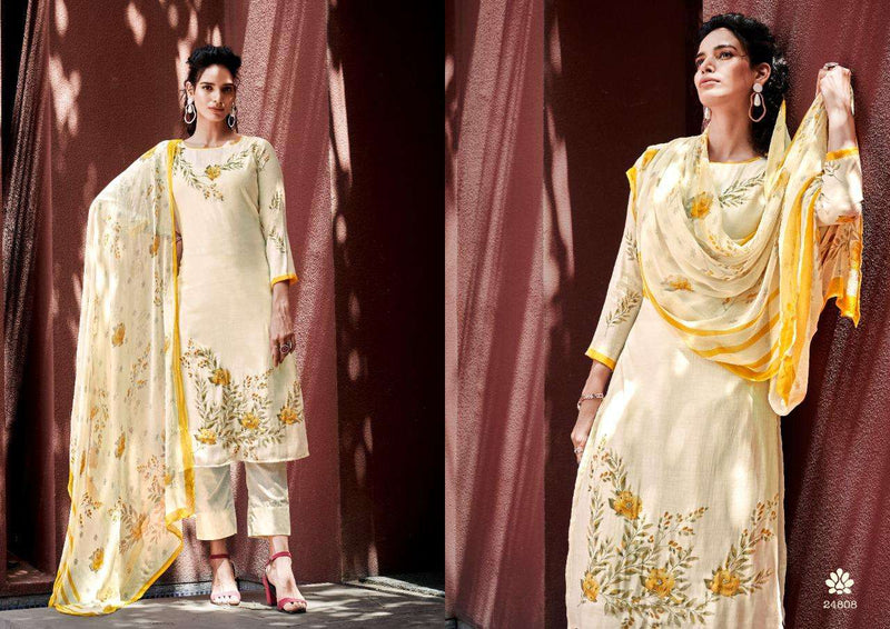 Sargam Prints Areeba Vol 2 Pure Maslin Designer Print Khatli Work Salwar Kameez
