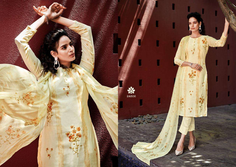 Sargam Prints Areeba Vol 2 Pure Maslin Designer Print Khatli Work Salwar Kameez
