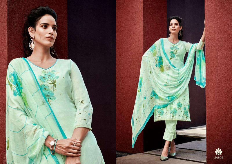 Sargam Prints Areeba Vol 2 Pure Maslin Designer Print Khatli Work Salwar Kameez