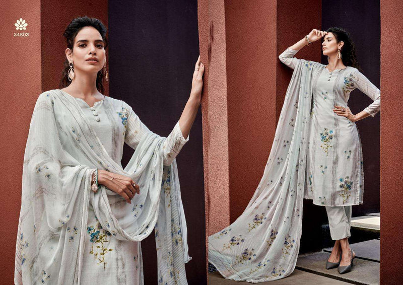 Sargam Prints Areeba Vol 2 Pure Maslin Designer Print Khatli Work Salwar Kameez