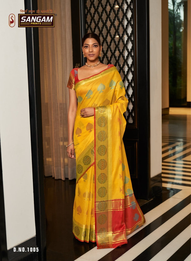 Sargam Prints Swarna Cotton Zari Weaving Saree
