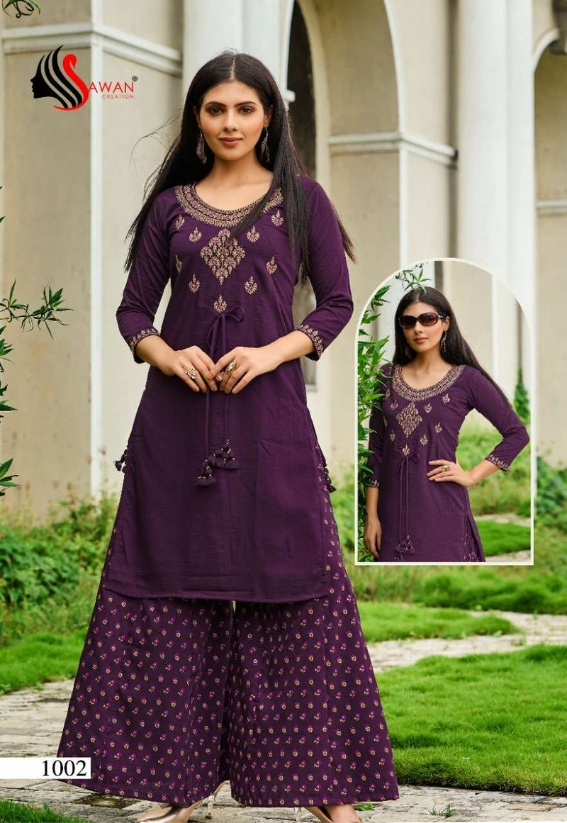 Sawan Textiles Kanika Vol 1 Chinon Muslin Fency Kurti
