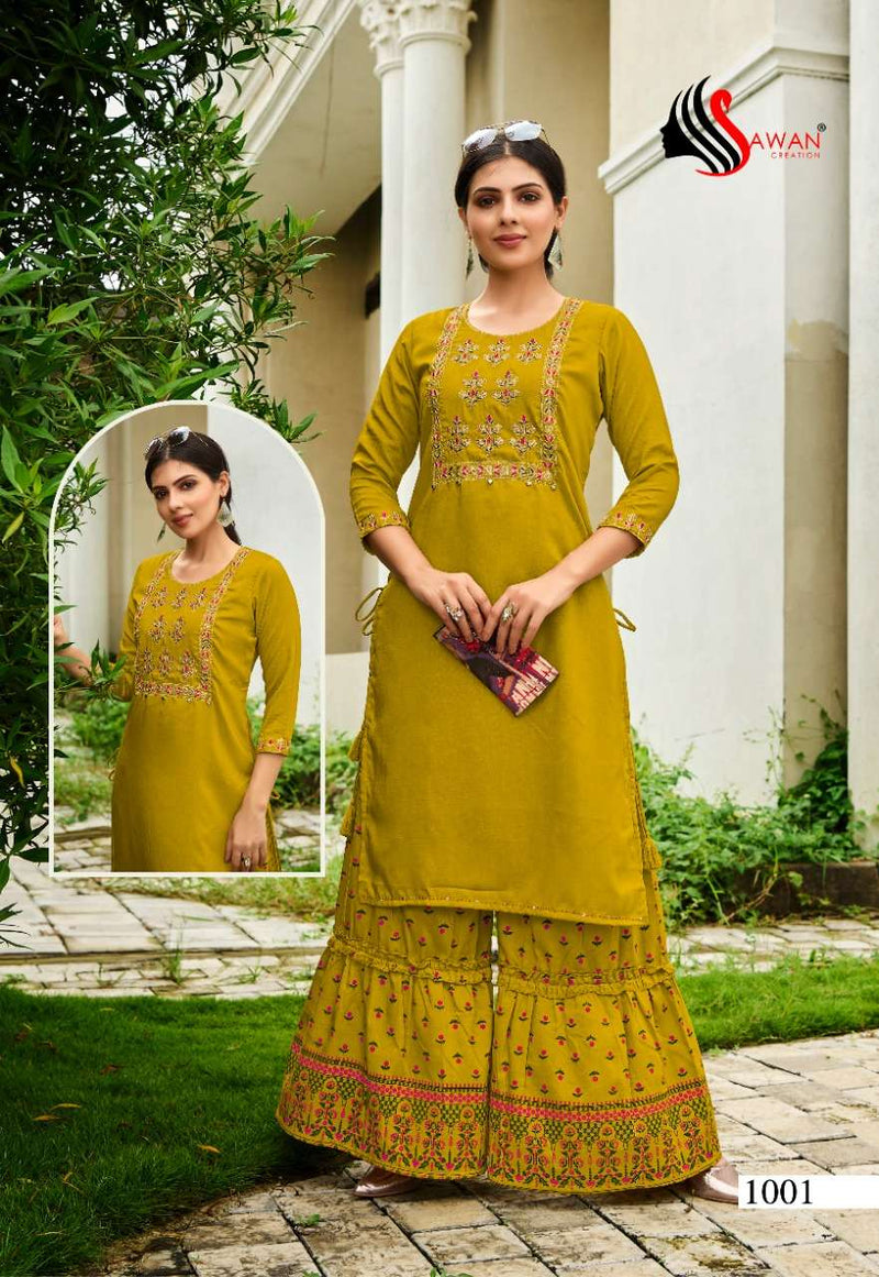 Sawan Textiles Kanika Vol 1 Chinon Muslin Fency Kurti