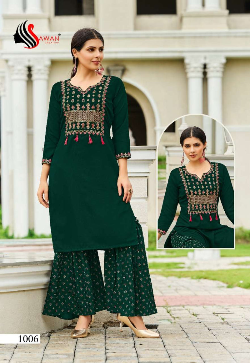 Sawan Textiles Kanika Vol 1 Chinon Muslin Fency Kurti