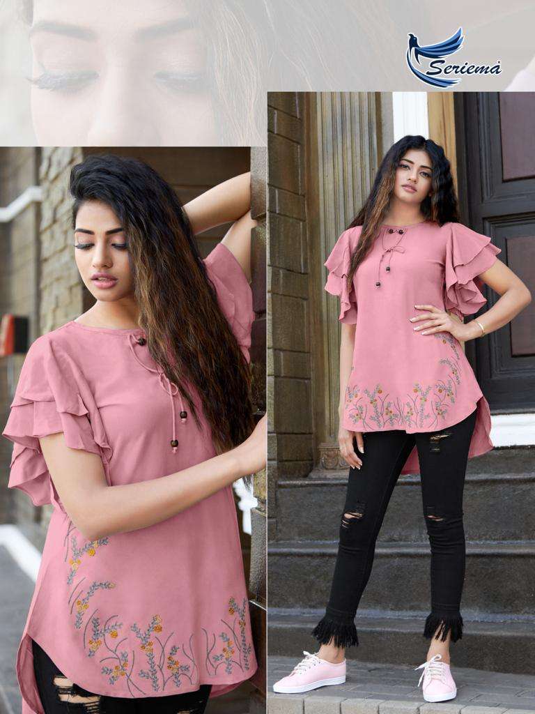 Seriema Glazier Vol 4 Heavy Rayon With Stylish Embroidery Work Kurti