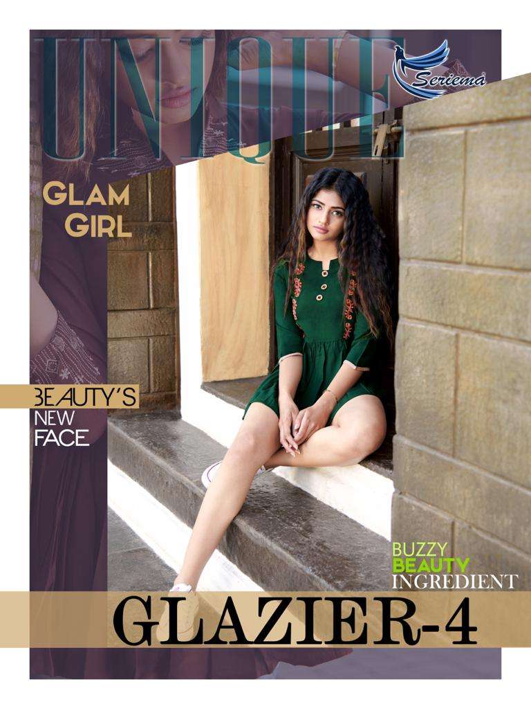 Seriema Glazier Vol 4 Heavy Rayon With Stylish Embroidery Work Kurti