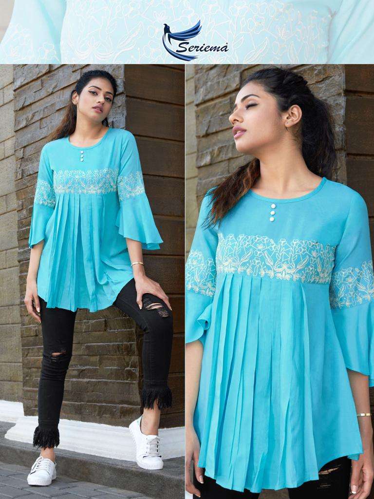 Seriema Glazier Vol 4 Heavy Rayon With Stylish Embroidery Work Kurti