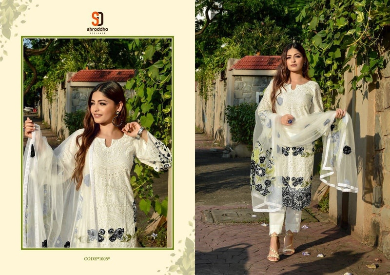 Sharaddha Designer Aaliya Cambric Cotton With Chiken Work