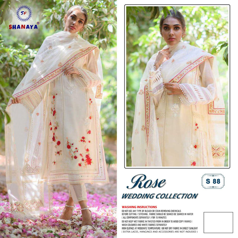 Shanaya Fashion Rose S 88 Heavy Fox Georgette Embroidered Handwork Salwar Kameez