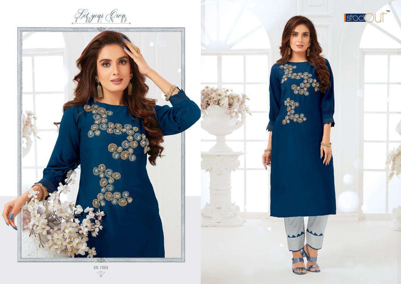 Shaukeen Vol 4 By Anju Fab Bemberg Silk With Neck Work Casual Wear Fancy Readymade Kurtis