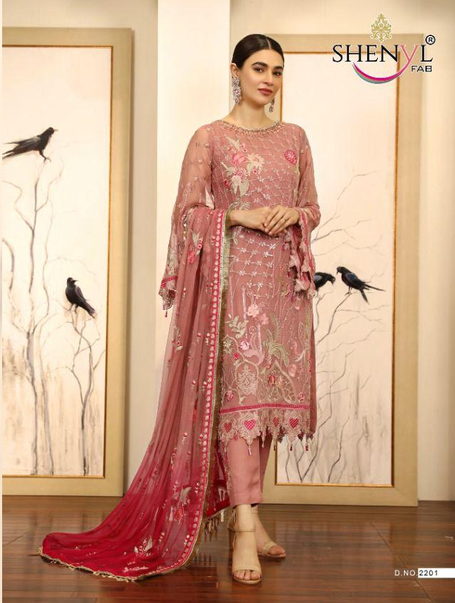 Shenyl Fab Emaan Adeel Vol 5 Faux Georgette With Heavy Embroidery Work