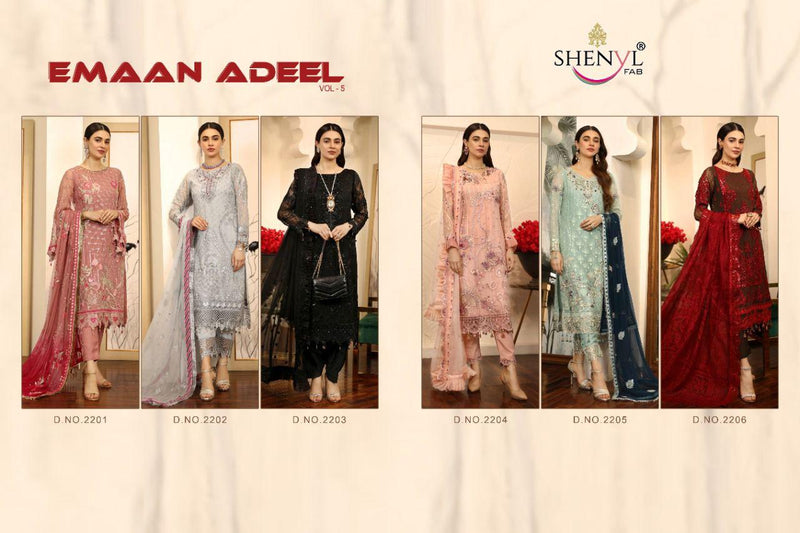 Shenyl Fab Emaan Adeel Vol 5 Faux Georgette With Heavy Embroidery Work