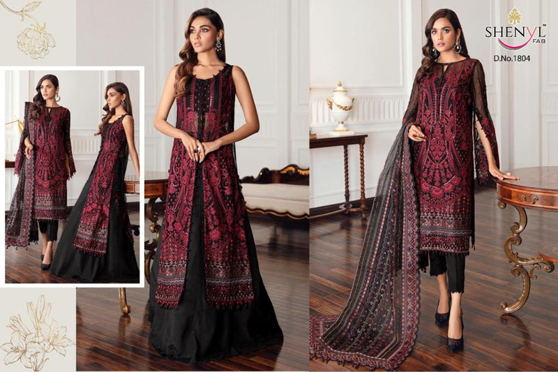 Shenyl Fab Launch Shenyl Hits Vol 7 Fox Georgette With Heavy Embroidery Work Wedding Wear Salwar Kameez