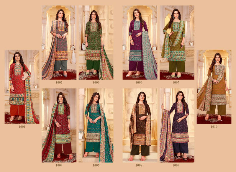 Shiv Gori Silk Mills Jubaida Vol 5 Kashmiri Wool Full Heavy with beautiful Kurti