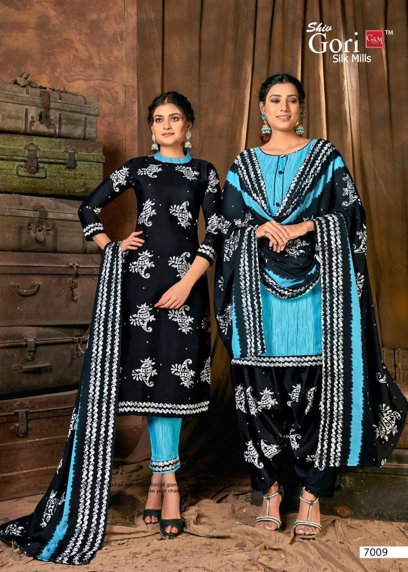 Shiv Gori Silk Mils Cotton Heavy Indonesia With Beautiful Gala Salwar Suit