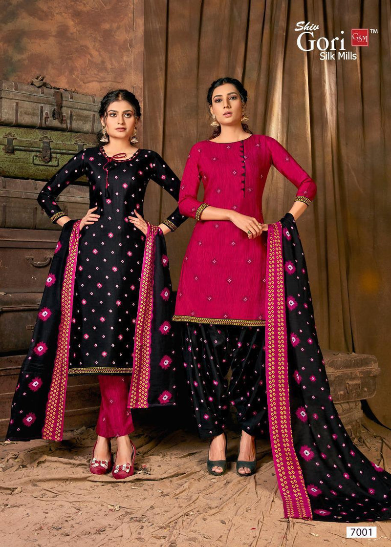 Shiv Gori Silk Mils Cotton Heavy Indonesia With Beautiful Gala Salwar Suit