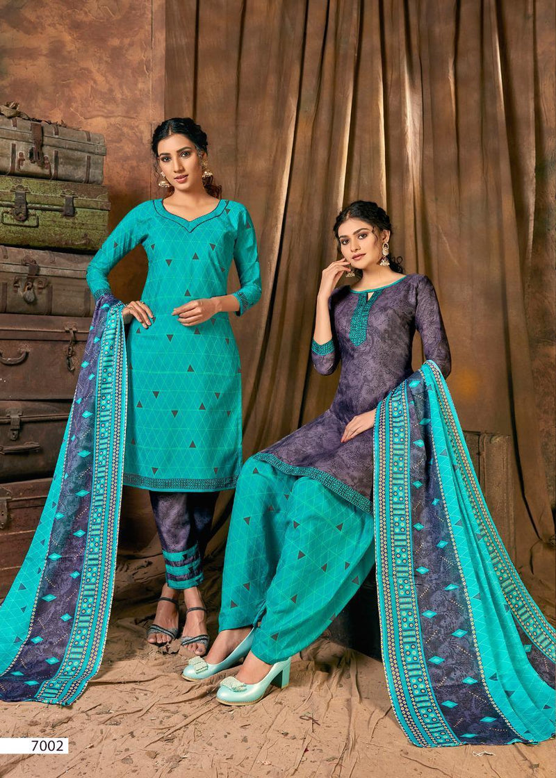 Shiv Gori Silk Mils Cotton Heavy Indonesia With Beautiful Gala Salwar Suit