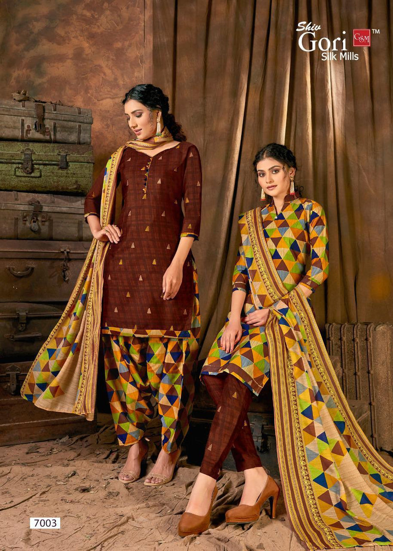 Shiv Gori Silk Mils Cotton Heavy Indonesia With Beautiful Gala Salwar Suit