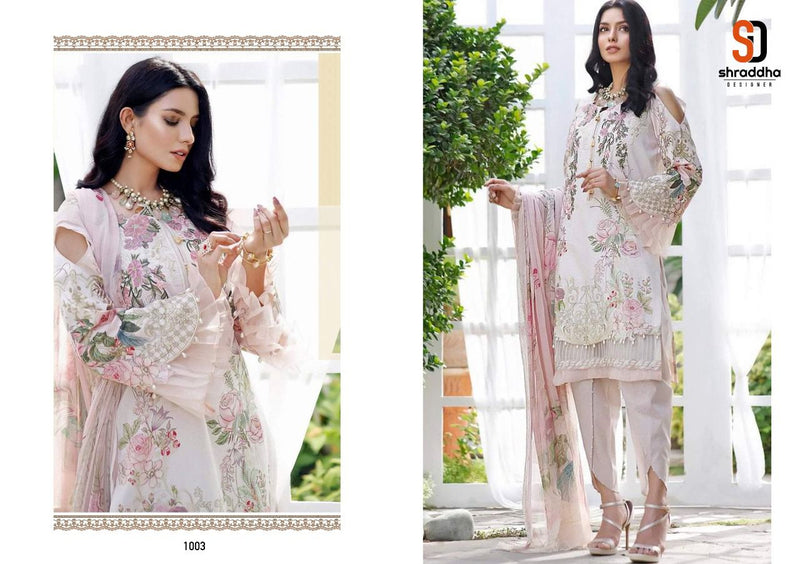 Shraddha Designer Ombre Lawn Cotton Printed Heavy Embroidery Work Salwar Suit