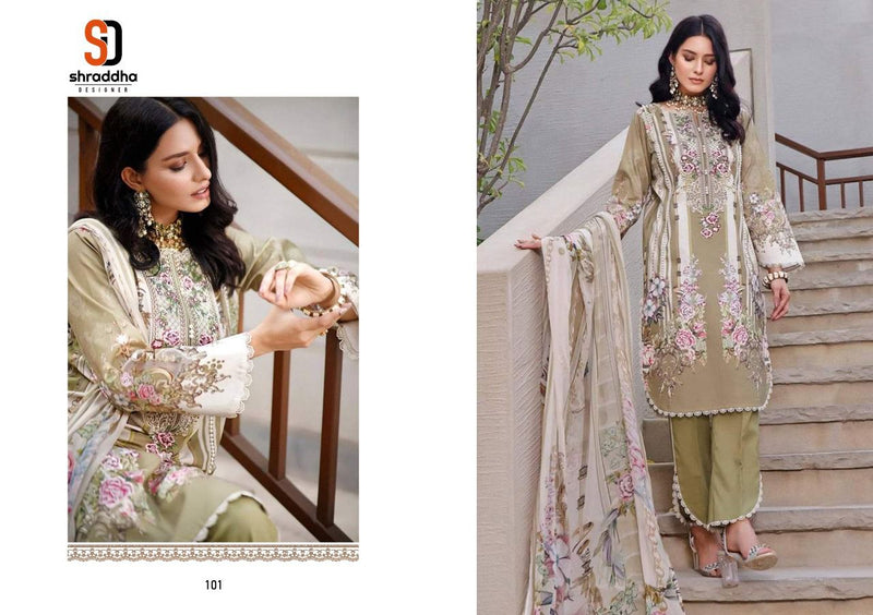 Shraddha Designer Ombre Lawn Cotton Printed Heavy Embroidery Work Salwar Suit