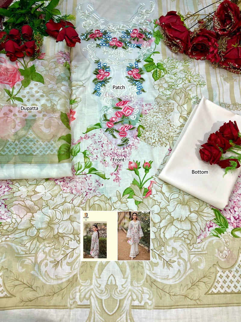 Shraddha Designer Ombre Lawn Cotton Printed Heavy Embroidery Work Salwar Suit