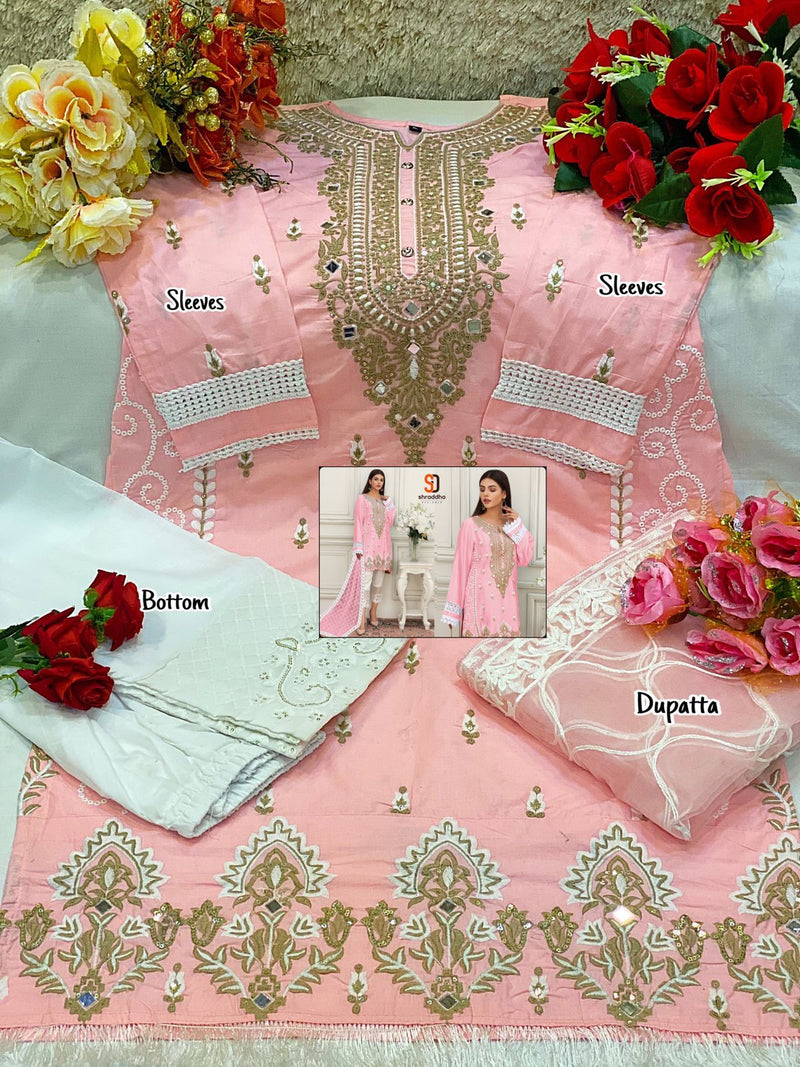 Shraddha Designer Readymade Anaya Lawn Cotton Heavy Embroidered Pakistani Kurti