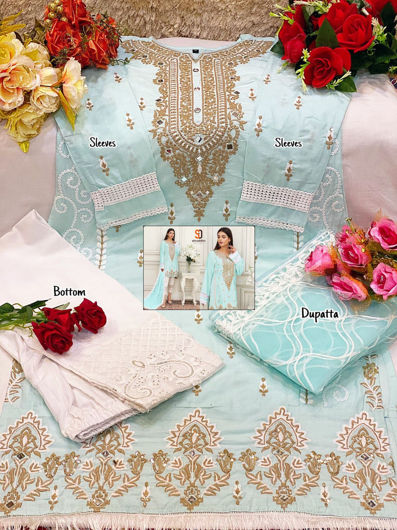 Shraddha Designer Readymade Anaya Lawn Cotton Heavy Embroidered Pakistani Kurti