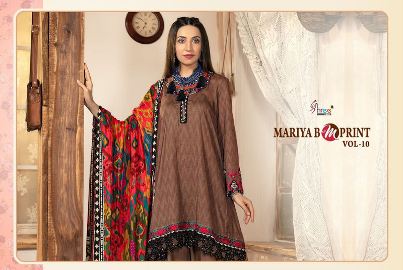 Shree Fab Maria B M Print  Vol 10 Jam Cotton  Party Wear Salwar kameez