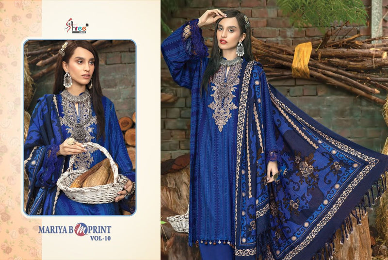 Shree Fab Maria B M Print  Vol 10 Jam Cotton  Party Wear Salwar kameez